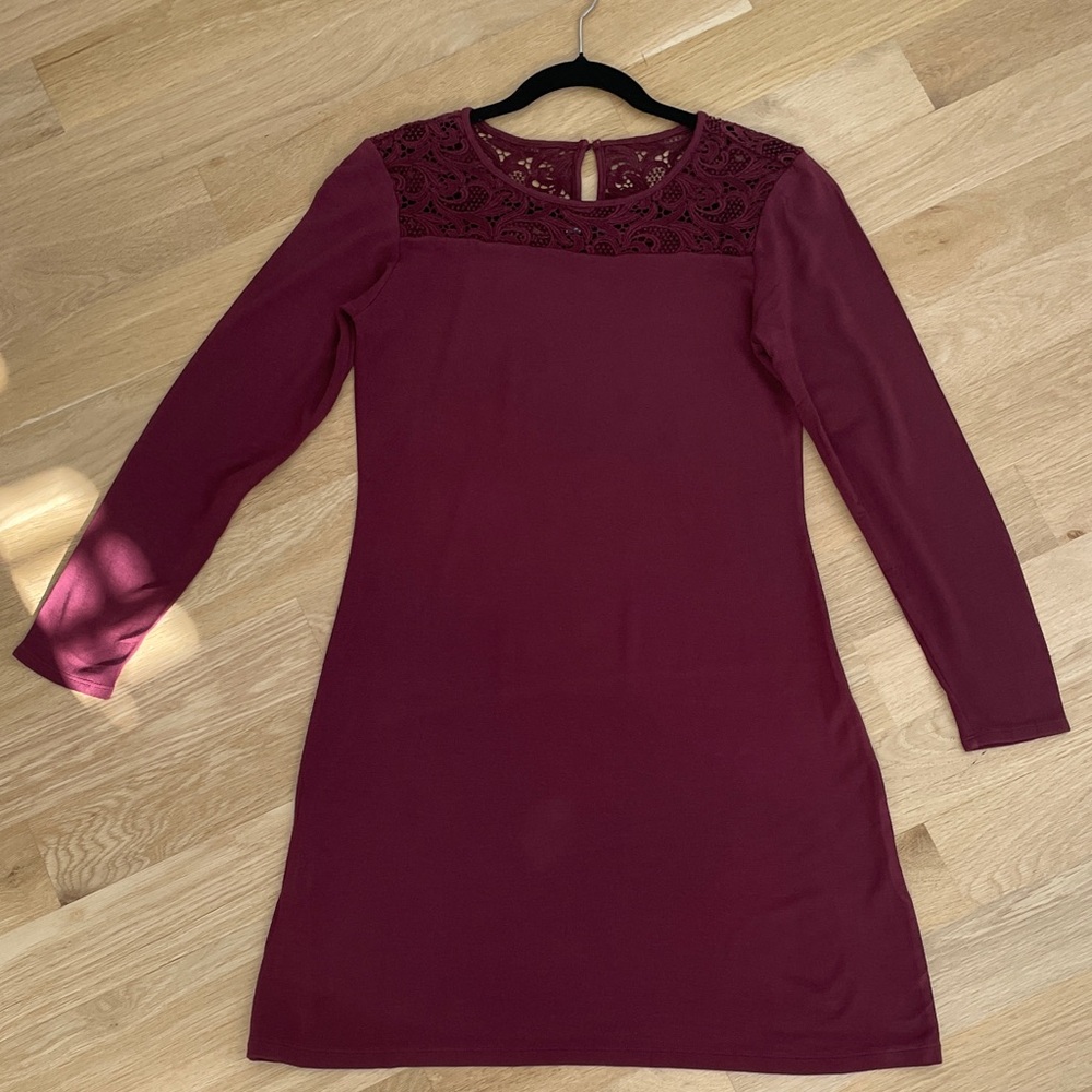 41 Hawthorn Burgundy Lace Dress
